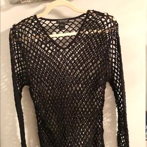 Venus black beach or pool cover up.